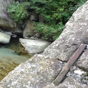 Before the Simplon pass at the Italian-Swiss border, is a Roman bridge over the Diveria River. It's called the "new" bridge, because it was built in 1300 c.e. to replace the previous bridge built in the reign of Emperor Augustus that was destroyed by a flood.