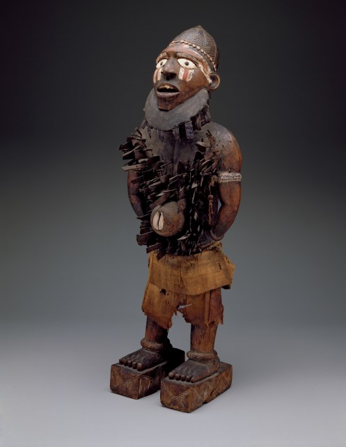 Standing power figure (nkisi nkondi)